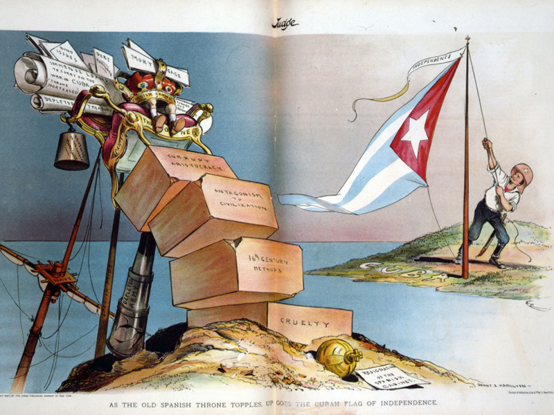 Propaganda de la época culpando a España