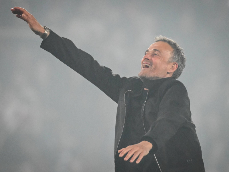 Luis Enrique celebra la clasificación del PSG para la final de la Liga de Campeones