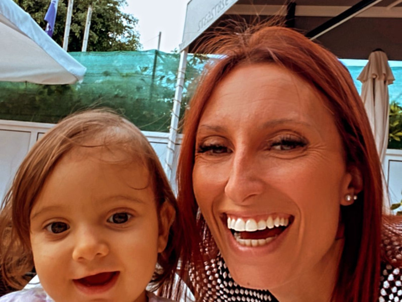 Francesca y la pequeña Rebeca