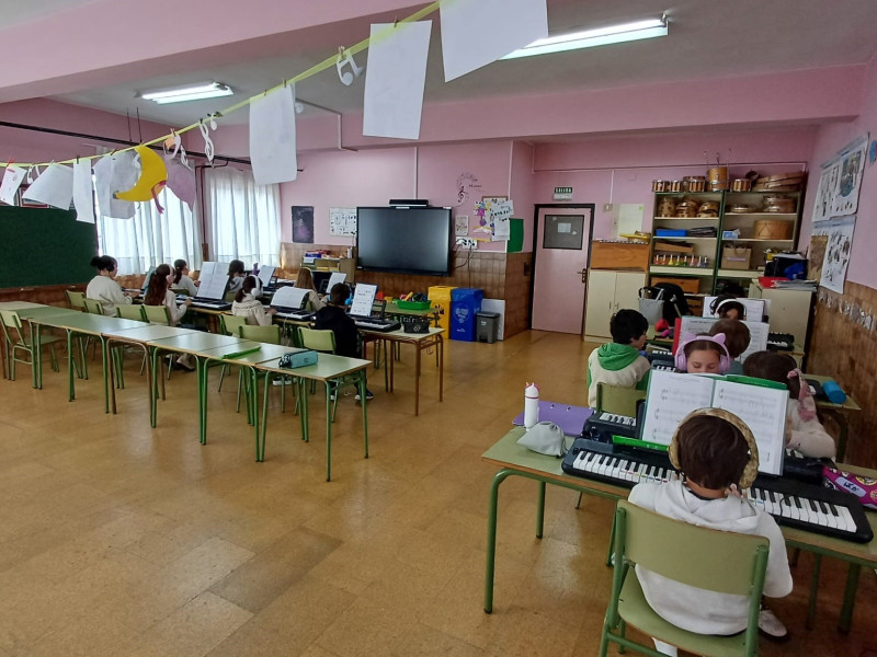 Estudiantes en la clase de Ana Copa