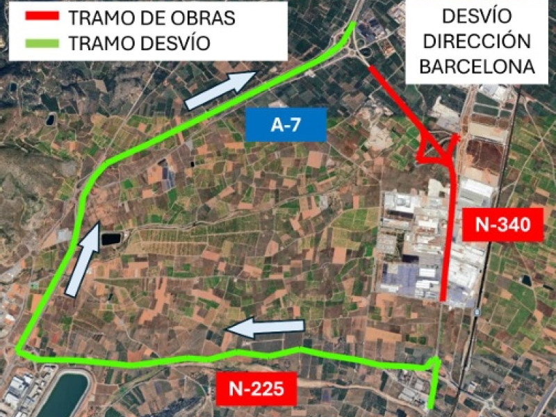 Obras N340 entre Nules y Moncofa