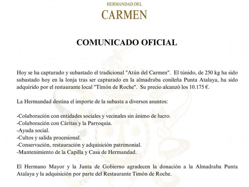 Hermandad del Carmen de Conil