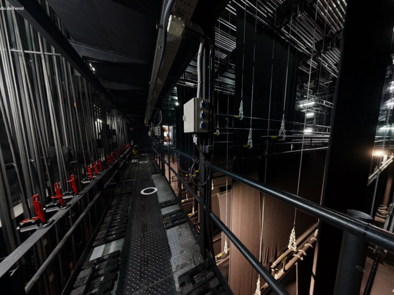 La zona de la tramoya del teatro ferrolano