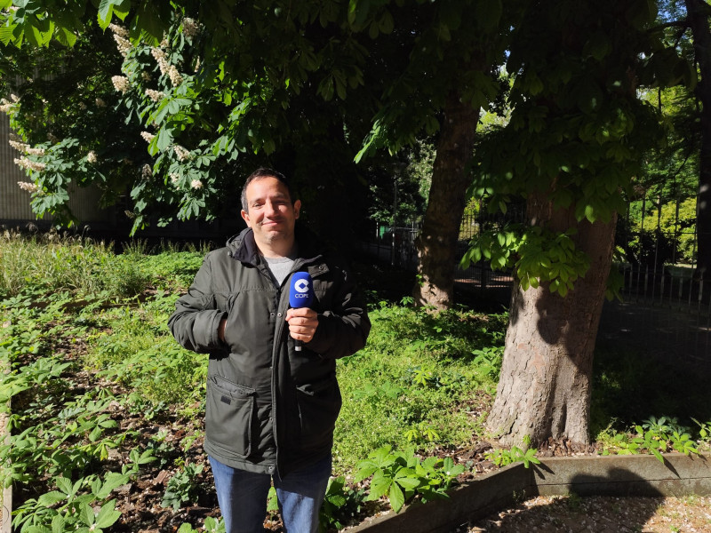 Rafa Bustos, portavoz de los jardineros de Vitoria en huelga desde hace 48 días