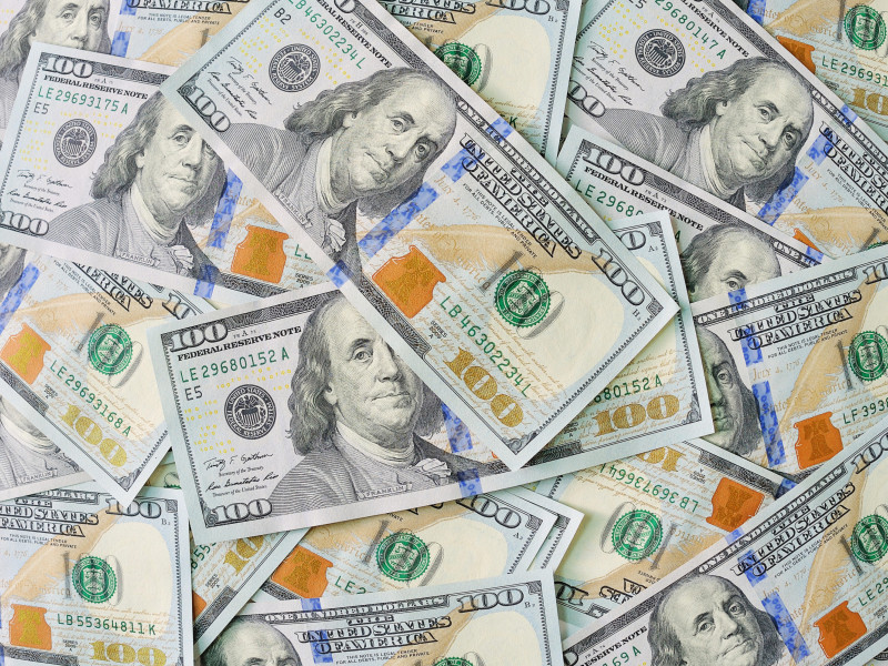 Nuevo fondo de billete de 100 dólares