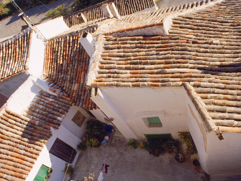 Casas en el casco antiguo, vista aérea. Tarancón