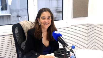 La alcaldesa Inés Rey, en los estudios de Cope Coruña