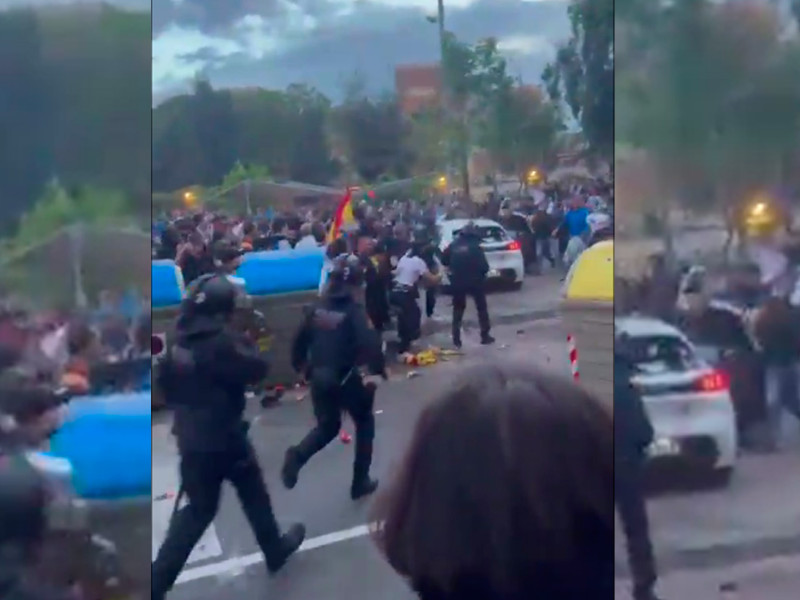 Imagen de uno de los vídeos que grabó el momento del atropello