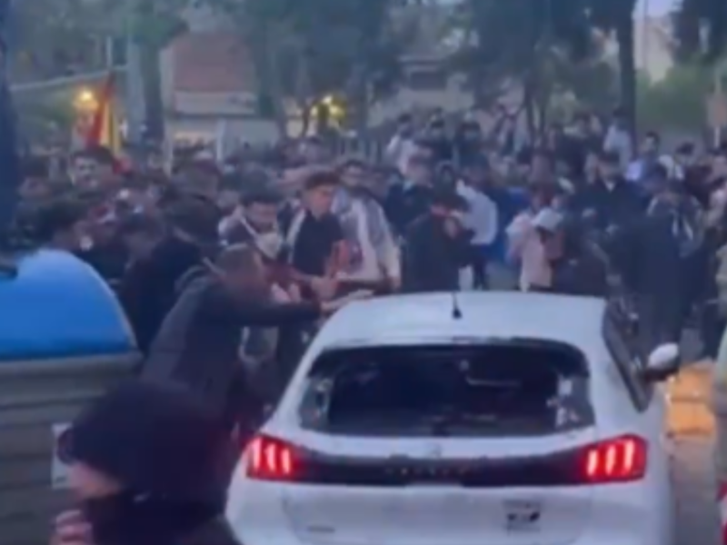 El momento del atropello