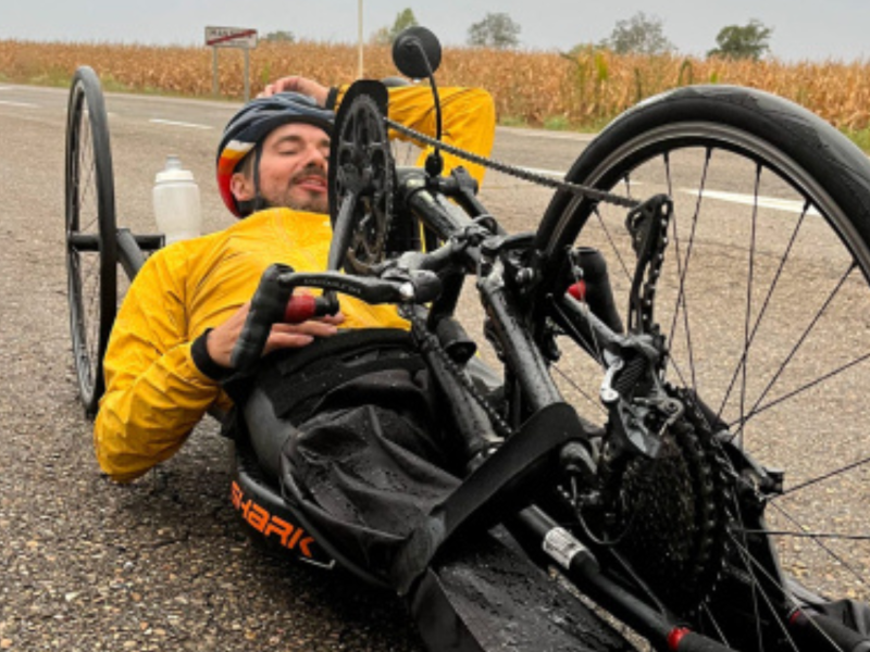 Daniel Rodríguez en su bicicleta