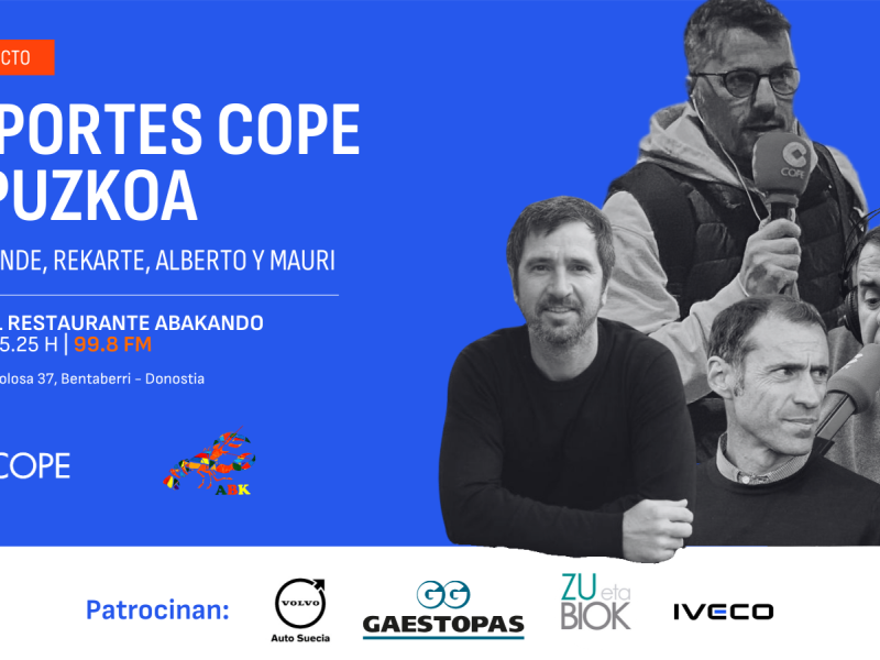 Deportes COPE Gipuzkoa en El Vestuario de la COPE con Sande, Rekarte, Alberto y Mauri