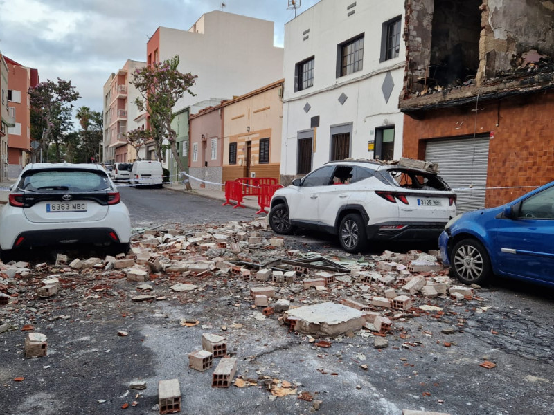 Cascotes en la calle