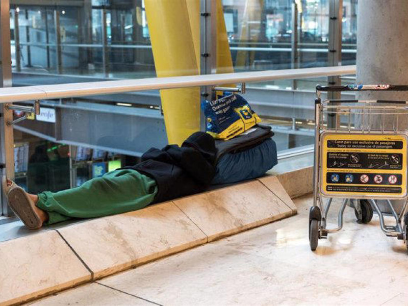 La situación en Barajas con los sintecho