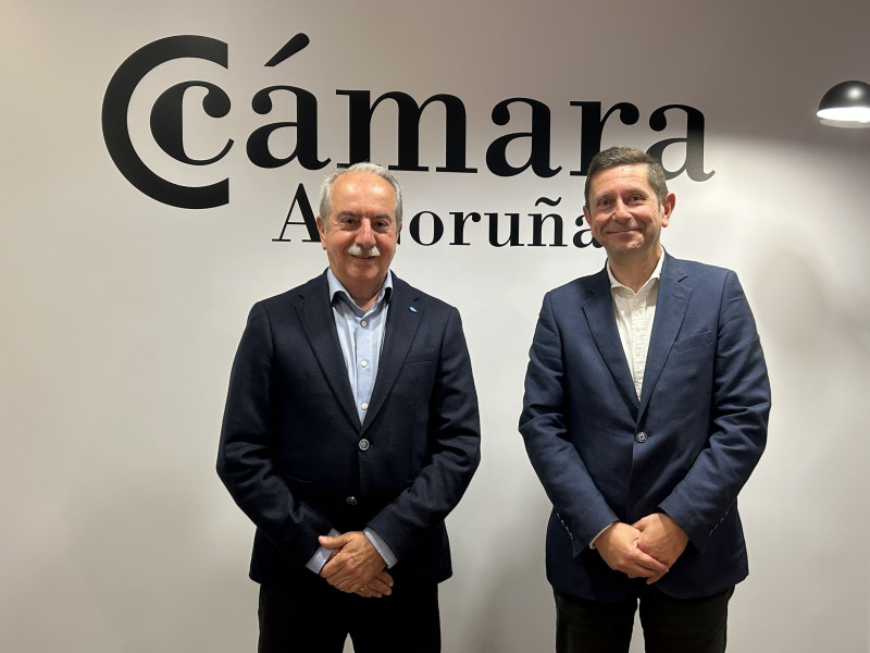 Antonio Couceiro y Manuel Galdo, presidente y director general de la Cámara de Comercio de A Coruña
