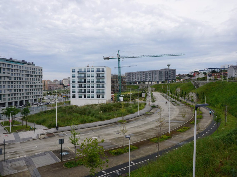 Vista de edificios de Xuxán en A Coruña