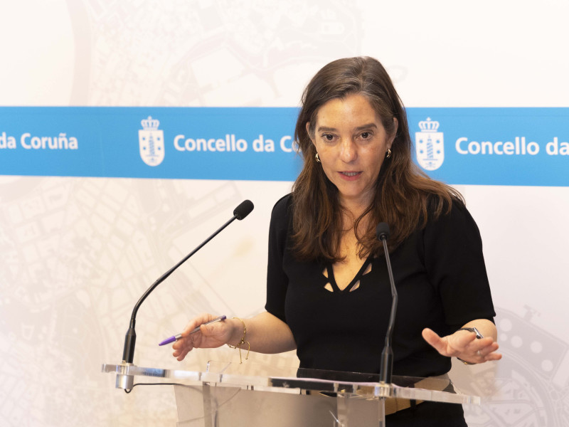 Inés Rey, después de la Junta de Gobierno Local