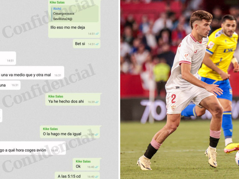 El central del Sevilla, en uno de los partidos en los que vio amarilla ante el Cádiz.