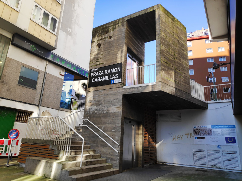 Ascensor de la calle Ramón Cabanillas en A Coruña