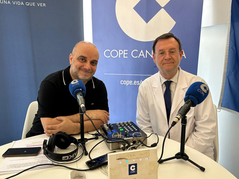 Jaime del Olmo, junto al Doctor Luis de Valentín-Gamazo en "Miranza Santander"