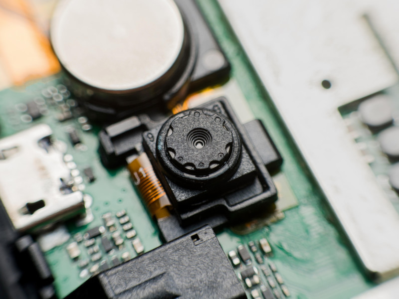 Circuito eléctrico localizado en el interior del sistema que protege la cámara de los móviles