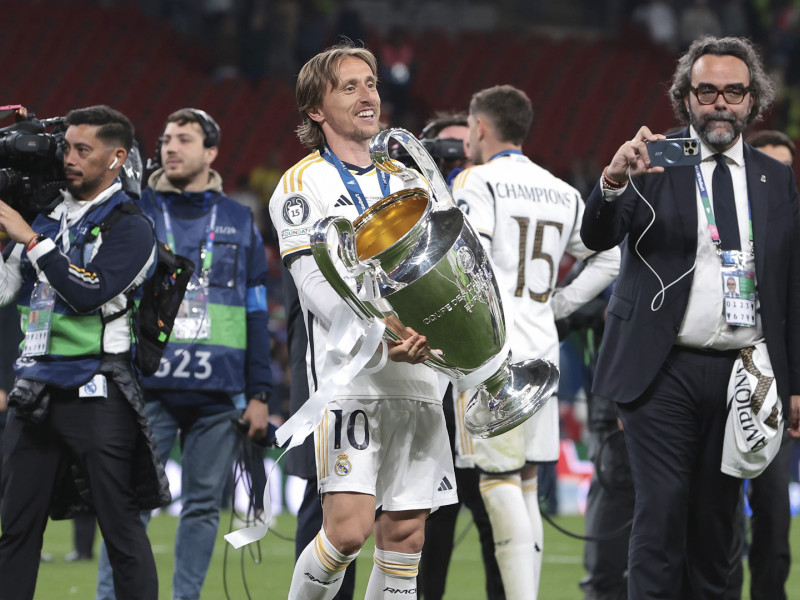 Luka Modric con la Decimoquinta Champions League del Real Madrid