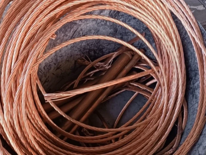 Foto de archivo de cable de cobre