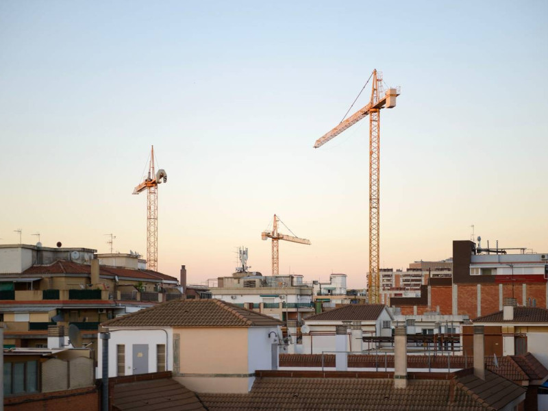 Obra de construcción de viviendas