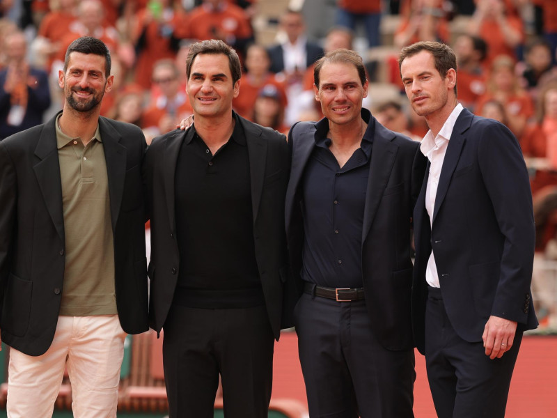 Rafa Nadal, con Djokovic, Federer y Murray