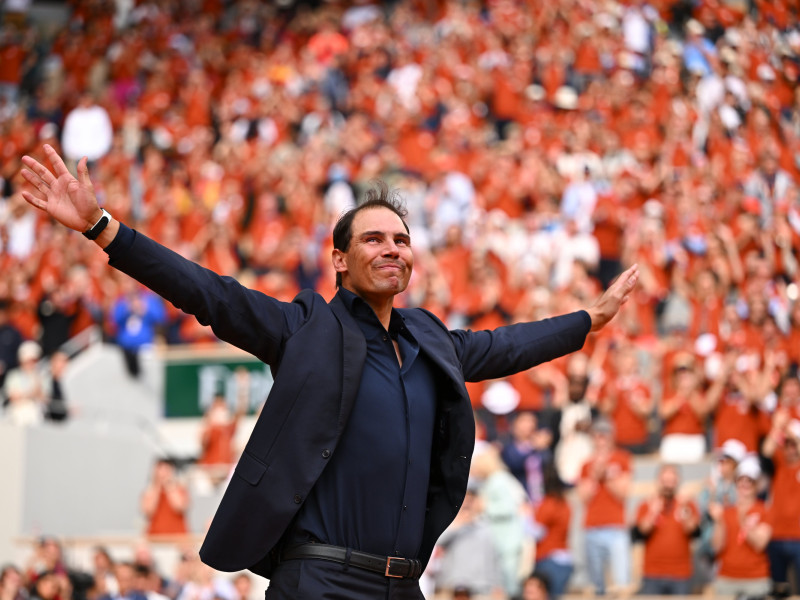 Rafa Nadal en el homenaje en Roland Garros el domingo 25 de Mayo 2025