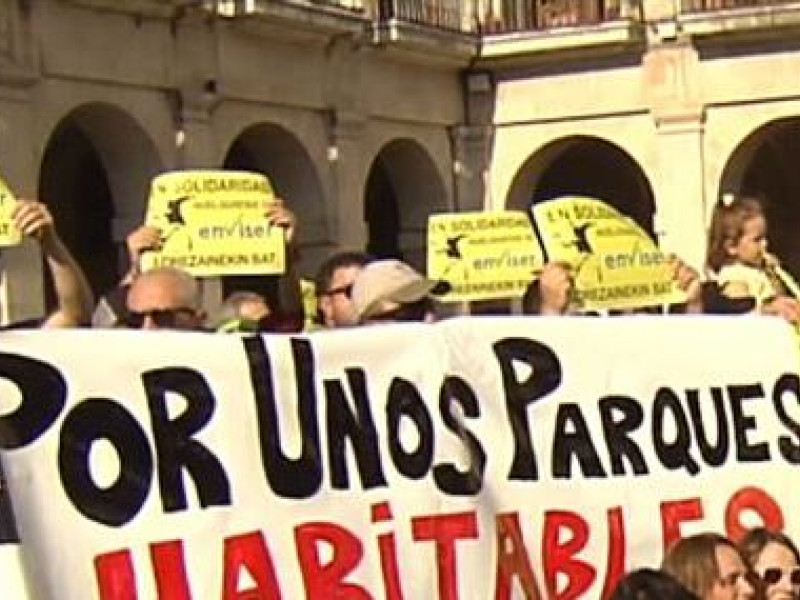 Una de las manifestaciones durante la huelga de jardines