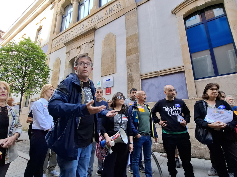 Protesta del profesorado en Gijón