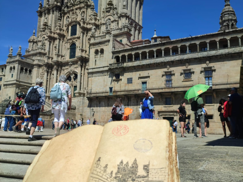 Manifiesto del Camino del Mar ante Catedral de Santiago