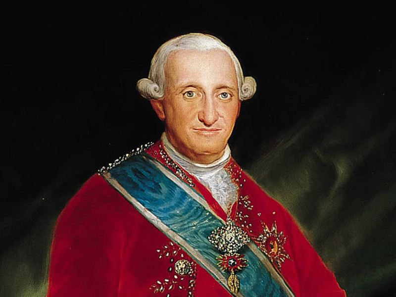 Detalle del retrato de Carlos IV por Francisco de Goya, 1789. N ºInv 76. Real Academia de la Historia
