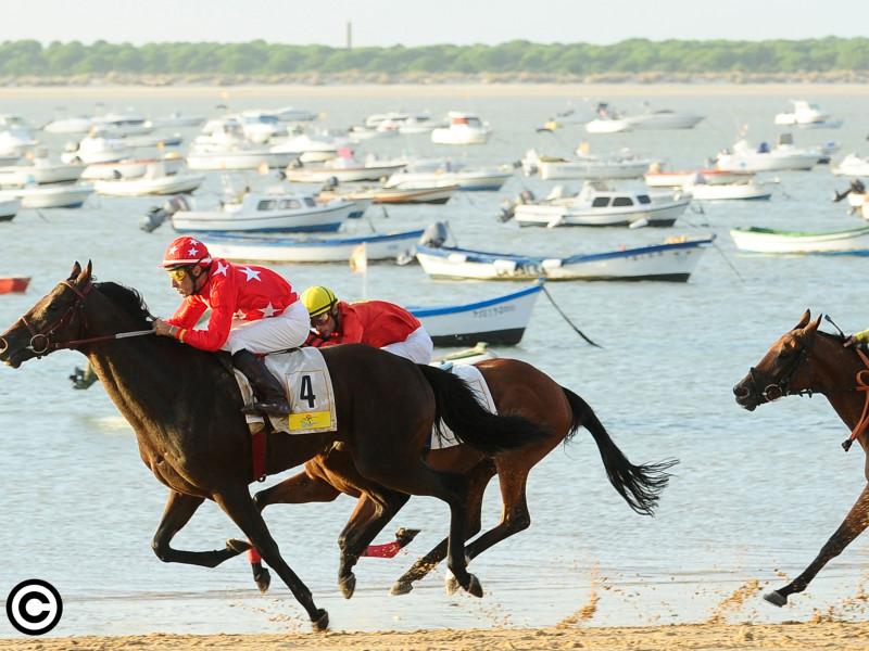Carreras de Caballos en la playa de Sanlúcar de Barrameda