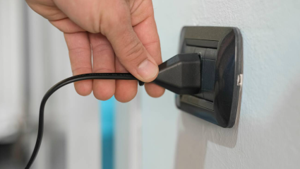 Enchufe energético en una casa