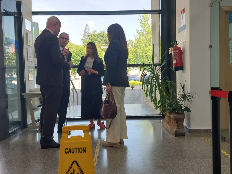 El presidente del TSXG visitó la sede de los Juzgados de Lugo acompañado por la jueza Decana y el representante de la Xunta de Galicia