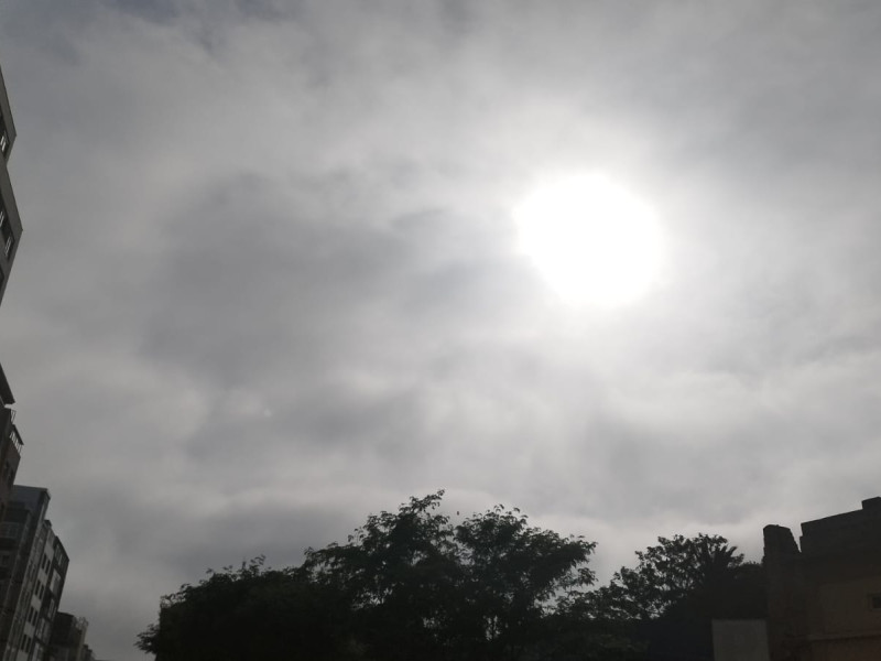Imagen de la niebla en A Coruña esta tarde