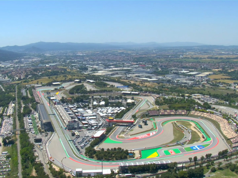 Imagen aérea del circuito de Montmeló, sede del GP de España de Fórmula 1.