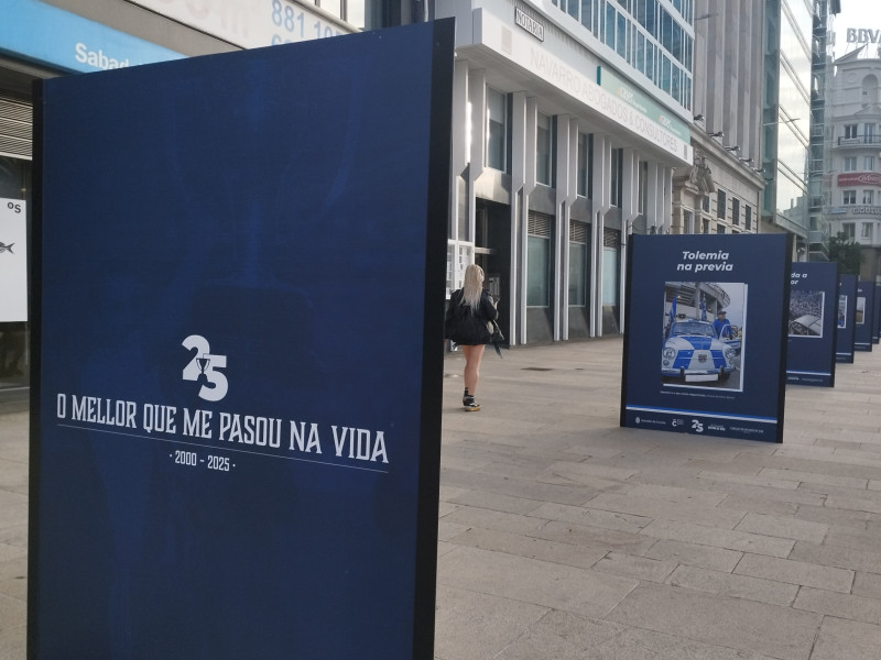 Exposición dedicada al Deportivo en el Obelisco