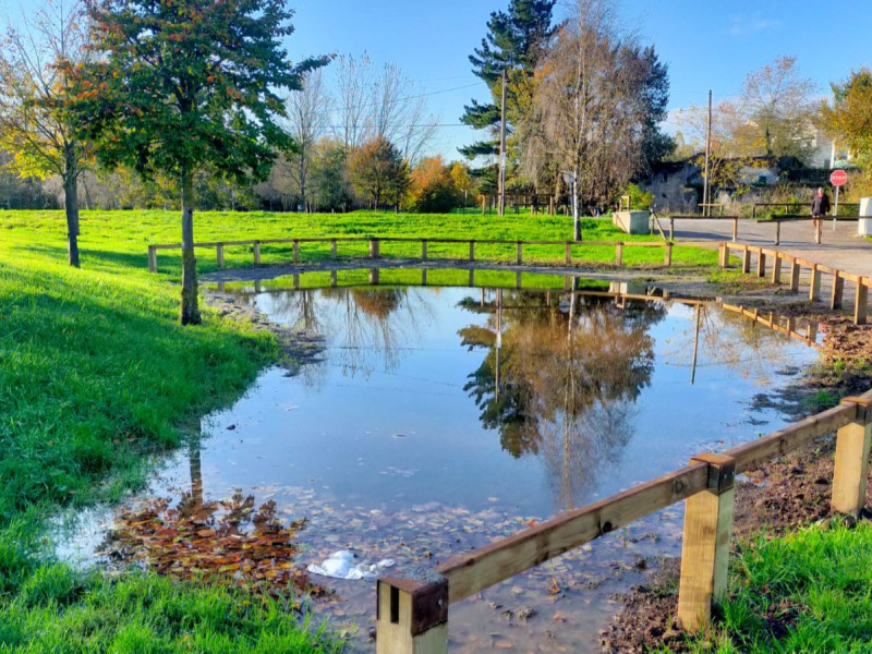 Jardín de lluvia en La Coría, en Gijón