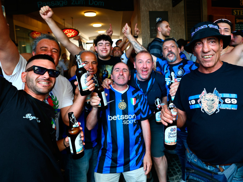 Aficionados del Inter de Milan, en un bar de Munich