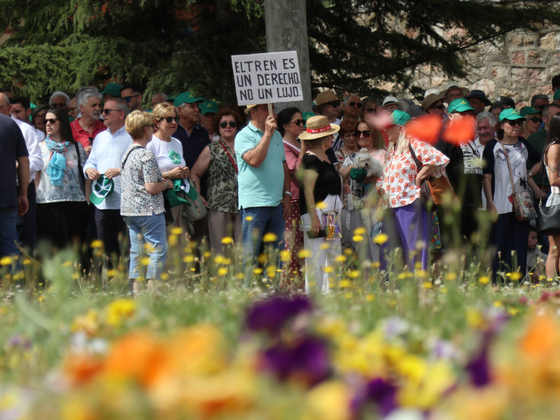 Protesta en Zamora por los recortes en los trenes AVE de la línea Galicia-Madrid