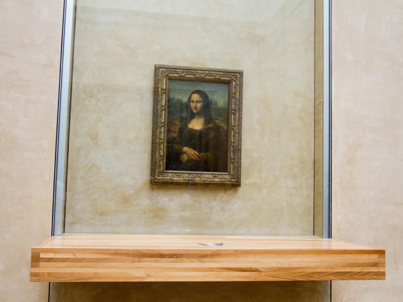 "La Gioconda" en el museo del Louvre, París