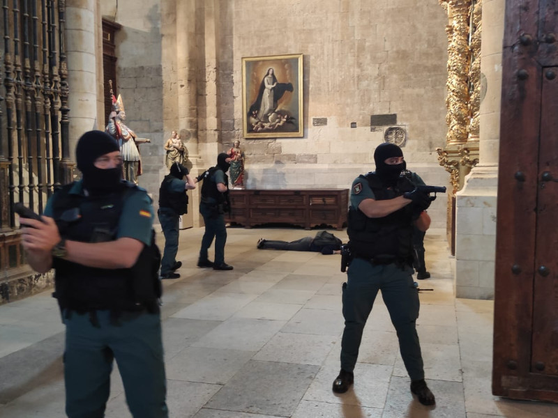 La Guardia Civil en un simulacro en Toro