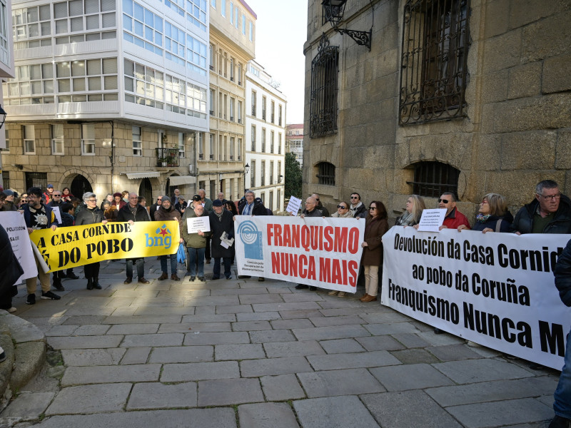Archivo - Protesta reclamando la Casa Cornide