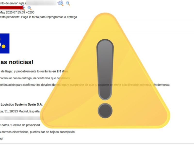 ¡Alerta! Si recibes un e-mail de GLS puede ser una estafa