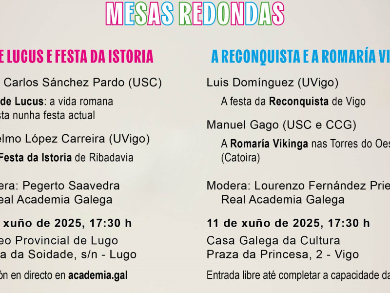 El ciclo continuará el miércoles 11 de junio en la Casa Galega da Cultura de Vigo
