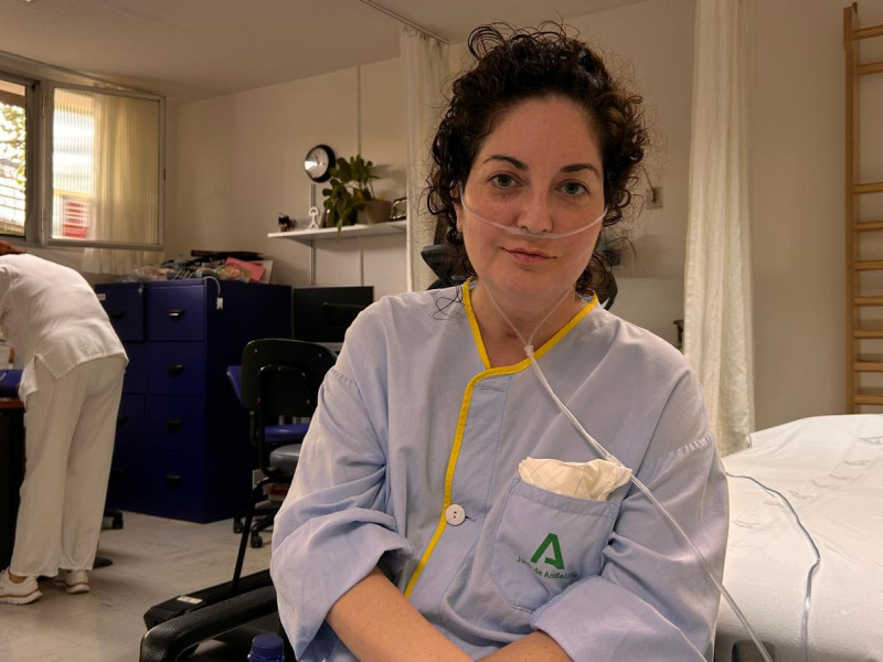 Miryam Cruces en la Unidad de Rehabilitación