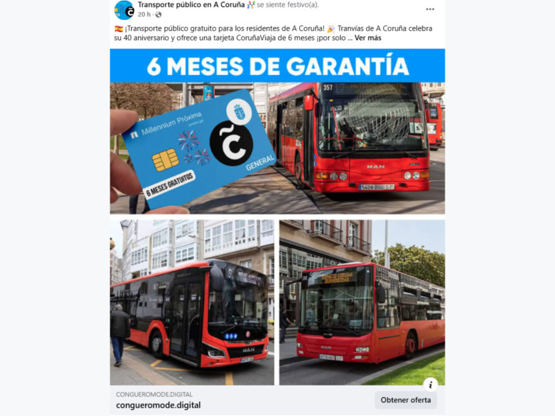 El anuncio de una tarjeta Millennium que no existe
