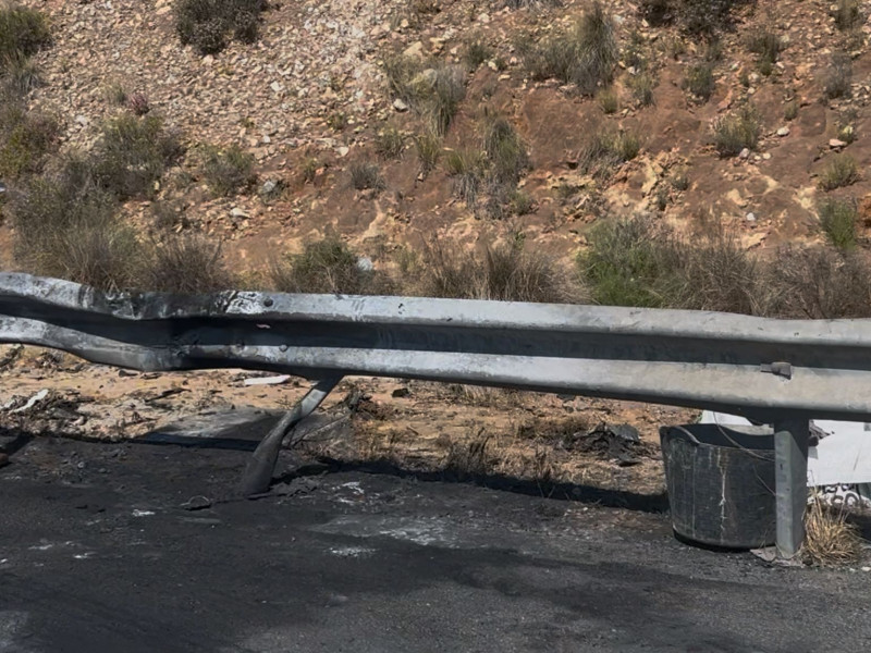 Estado en el que ha quedado el lugar del accidente